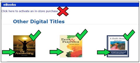 eBook activation screen
